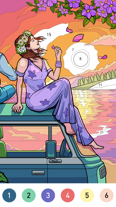 Granny Color By Number Game screenshot