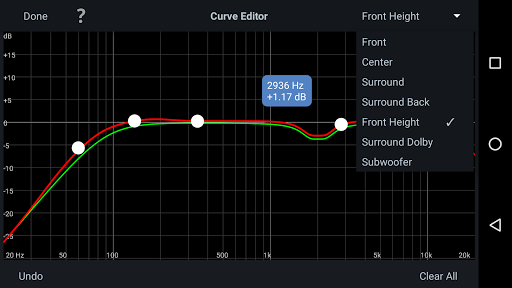 Audyssey MultEQ Editor app screenshot