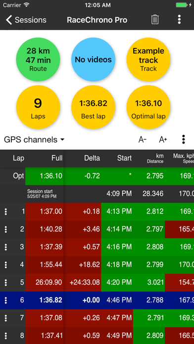 RaceChrono Pro screenshot