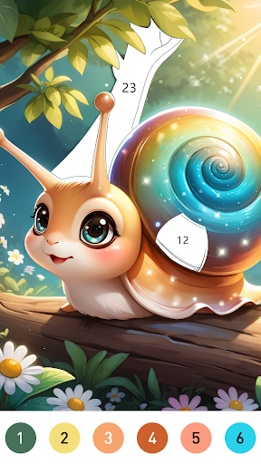 Fairytale Color by number game screenshot