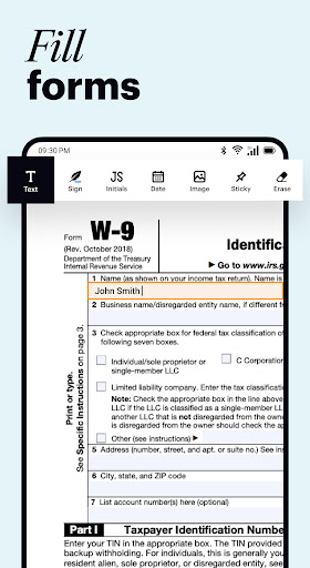 pdfFiller Edit, fill, sign PDF screenshot