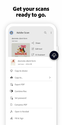 Adobe Scan AI PDF Scanner, OCR screenshot
