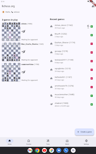 Lichess beta screenshot