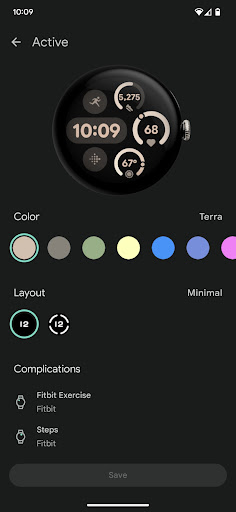 Google Pixel Watch screenshot