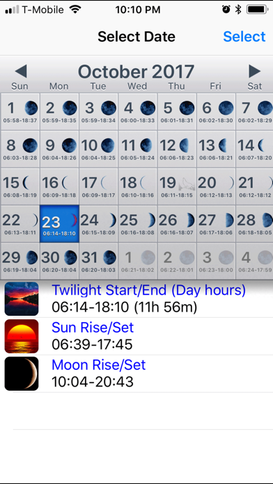 Best Hunting Times screenshot