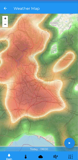 The Frog: Weather app screenshot