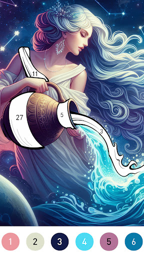 Fantasy Color By Number Game screenshot