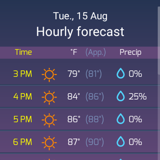 SkyHalo Weather for Wear OS screenshot