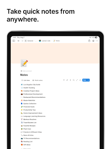 Notion: Notes, Tasks, AI screenshot
