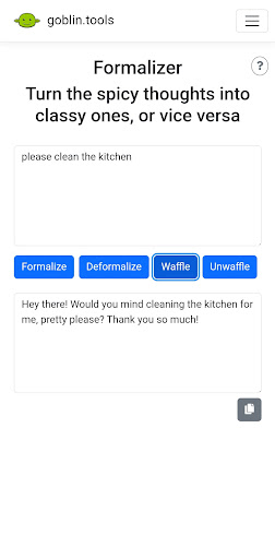 Goblin Tools screenshot