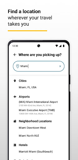Hertz Rent-a-Car screenshot