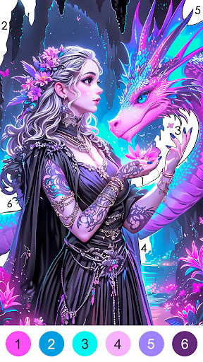 Fantasy Color-Paint By Number screenshot