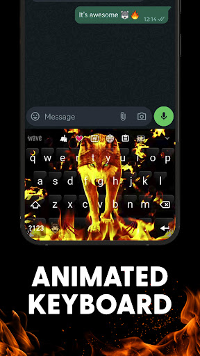 Fire Wallpaper Theme Lone Wolf screenshot