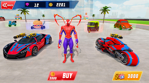 Spider Robot Hero Car Games screenshot