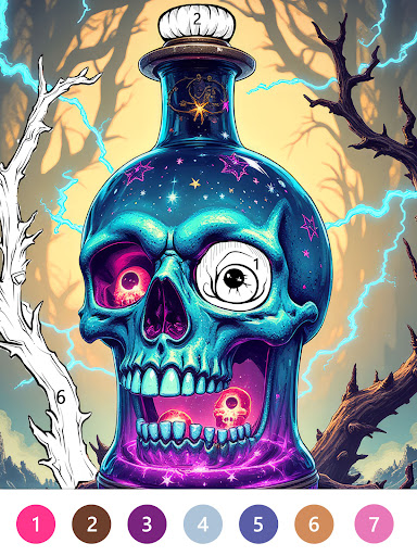 Macabre Color Paint By Number screenshot