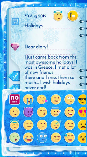 Winter Princess Diary: Lock screenshot