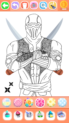 Boys Ninja Coloring & Memory screenshot