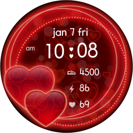 Sweet Hearts Watch Face screenshot