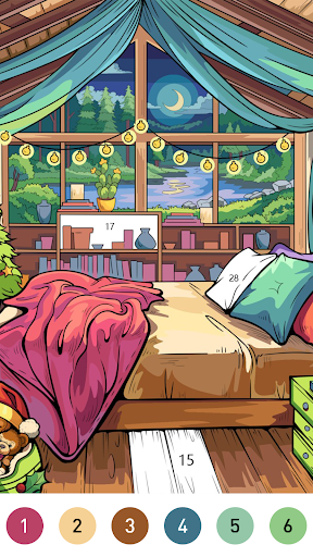 Interior Color by Number Book screenshot