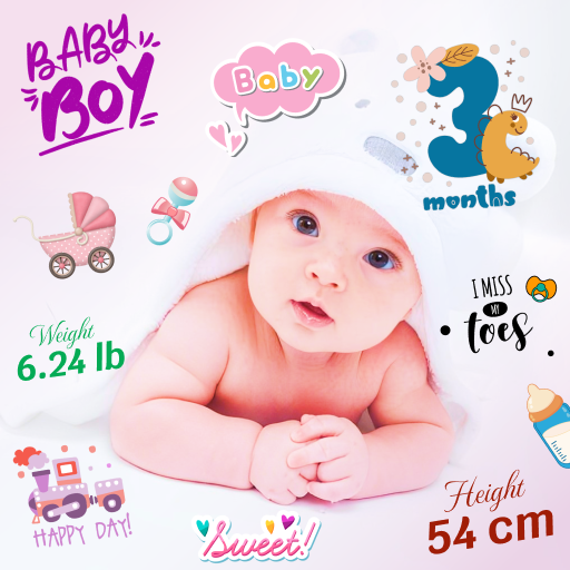 Baby Month Photo Editor Frame
