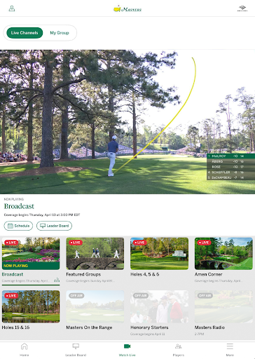 The Masters Golf Tournament screenshot