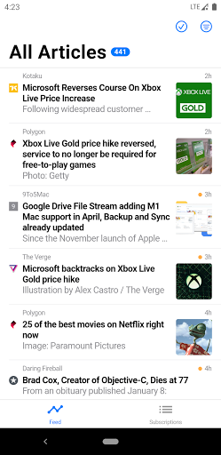 Fluent Reader Lite - RSS Clien screenshot