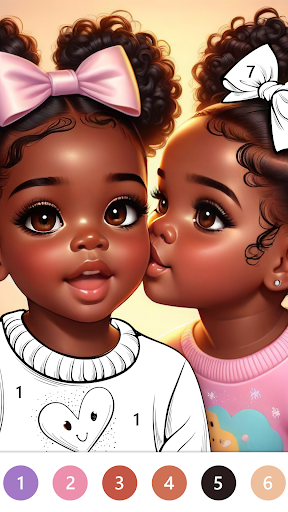 Black Color Paint By Number screenshot